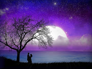 romantic couple in Moon light xcitefun jokes love wallpaper 